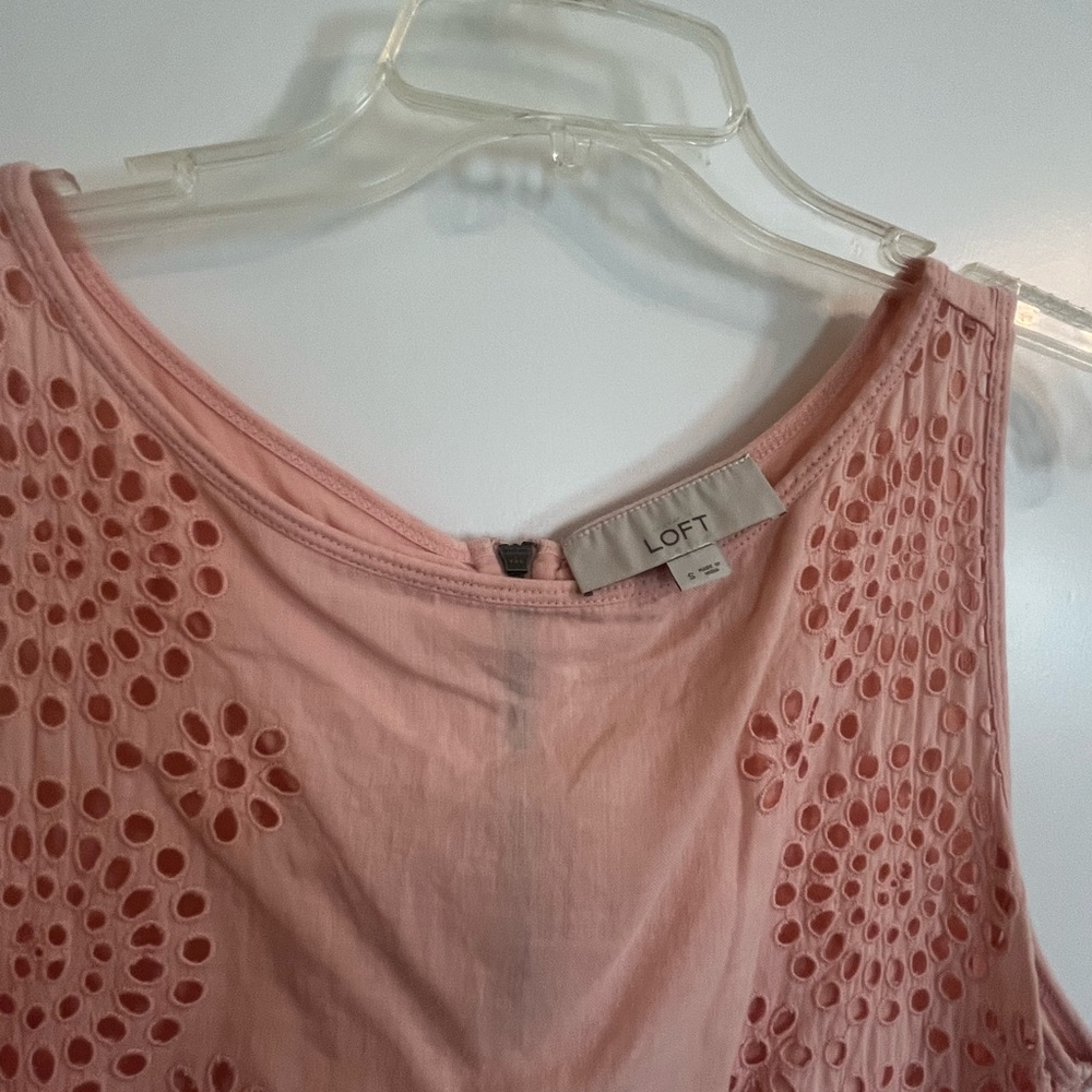 LOFT Blush Cut-Out Tank Top - Picture 2 of 3